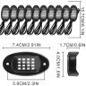 Allextreme 120 LED RGB Rock Lights 12V Universal Fit with App/RF Dual Remote Control High Brightness IP68 Waterproof Multicolour Underglow Kit for Cars ATV SUV & Offroading (10 Pods)