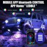 Allextreme 120 LED RGB Rock Lights 12V Universal Fit with App/RF Dual Remote Control High Brightness IP68 Waterproof Multicolour Underglow Kit for Cars ATV SUV & Offroading (10 Pods)