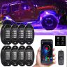 Allextreme 120 LED RGB Rock Lights 12V Universal Fit with App/RF Dual Remote Control High Brightness IP68 Waterproof Multicolour Underglow Kit for Cars ATV SUV & Offroading (10 Pods)