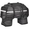 AllExtreme 65L Waterproof Tail Bag Universal Rear Carrier Polyester Saddle Bag with Rain Cover and Expandable Multi Compartment Bags for All Sports Street Bikes Motorcycles (1 Pc, Black)