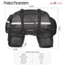AllExtreme 65L Waterproof Tail Bag Universal Rear Carrier Polyester Saddle Bag with Rain Cover and Expandable Multi Compartment Bags for All Sports Street Bikes Motorcycles (1 Pc, Black)