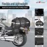 AllExtreme 65L Waterproof Tail Bag Universal Rear Carrier Polyester Saddle Bag with Rain Cover and Expandable Multi Compartment Bags for All Sports Street Bikes Motorcycles (1 Pc, Black)