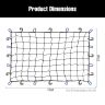 Allextreme Heavy Duty Strong Cargo Net Bungee Cord Roof Rack Luggage Holder Strap Elastic Storage Mesh Rope Container Straps with ABS and D Hooks for Holding Bags