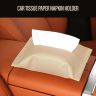 Allextreme Tissue Paper Napkin Holder Wipes Case Dispenser Bag Luxury PU Leather Back Seat Tissue Holder for Car Travel Home Office (Beige, Pack of 1)