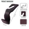 Allextreme Leather Car Storage Hanger Auto Backseat Headrest Organizer Hook for Grocery Bags Umbrella Clothes Purses Cap Universal Holder (Brown, Pack of 1)