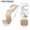 Allextreme Leather Car Storage Hanger Auto Backseat Headrest Organizer Hook for Grocery Bags Umbrella Clothes Purses Cap Universal Holder (Beige, Pack of 1)