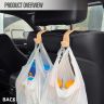 Allextreme Leather Car Storage Hanger Auto Backseat Headrest Organizer Hook for Grocery Bags Umbrella Clothes Purses Cap Universal Holder (Beige, Pack of 1)