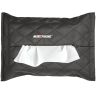 Allextreme Tissue Paper Napkin Holder Wipes Case Dispenser Bag Luxury PU Leather Back Seat Tissue Holder for Car Travel Home Office (Black, Pack of 1)