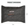 Allextreme Tissue Paper Napkin Holder Wipes Case Dispenser Bag Luxury PU Leather Back Seat Tissue Holder for Car Travel Home Office (Black, Pack of 1)