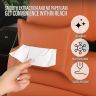 Allextreme Tissue Paper Napkin Holder Wipes Case Dispenser Bag Luxury PU Leather Back Seat Tissue Holder for Car Travel Home Office (Brown, Pack of 1)