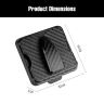 Allextreme 2 in 1 Sunglasses Holder for Car 360 Degree Rotation Universal Fit Sun Visor Clip Fastener Accessories with Carbon Fiber Finish and Ticket Card Holder Slot (Black)
