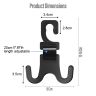 Allextreme Car Seat Headrest Hook Universal Backseat Space Saving Organizer Purse Hook for Holding Handbag Coat Bag Water Bottle Groceries (Pack of 1, Black)