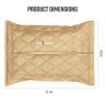 Allextreme Tissue Paper Napkin Holder Wipes Case Dispenser Bag Luxury PU Leather Back Seat Tissue Holder for Car Travel Home Office-Beige