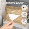 Allextreme Tissue Paper Napkin Holder Wipes Case Dispenser Bag Luxury PU Leather Back Seat Tissue Holder for Car Travel Home Office-Beige