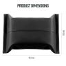 Allextreme Tissue Paper Napkin Holder Wipes Case Dispenser Bag Luxury PU Leather Back Seat Tissue Holder for Car Travel Home Office -Black