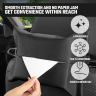Allextreme Tissue Paper Napkin Holder Wipes Case Dispenser Bag Luxury PU Leather Back Seat Tissue Holder for Car Travel Home Office -Black