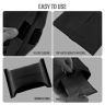 Allextreme Tissue Paper Napkin Holder Wipes Case Dispenser Bag Luxury PU Leather Back Seat Tissue Holder for Car Travel Home Office -Black