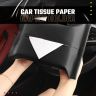 Allextreme Tissue Paper Napkin Holder Wipes Case Dispenser Bag Luxury PU Leather Back Seat Tissue Holder for Car Travel Home Office -Black