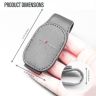 Allextreme PU Leather Sunglasses Holder Eyeglass Clip Spectacle Accessory Goggle Hanger for Car Sun Visor with Magnetic Clip (Gray, Pack of 1)