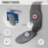 Allextreme PU Leather Sunglasses Holder Eyeglass Clip Spectacle Accessory Goggle Hanger for Car Sun Visor with Magnetic Clip (Gray, Pack of 1)