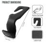 Allextreme Leather Car Storage Hanger Auto Backseat Headrest Organizer Hook for Grocery Bags Umbrella Clothes Purses Cap Universal Holder (Black, Pack of 1)