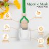 Allextreme Hanging Car Perfume Pods Diffuser Scent - Majestic Musk Fragrance for 45 Days Interior Car-Accessories Air Freshener with Essential Oil Aroma (Set of 1, 10 ml)