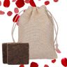 Allextreme Hanging Wood Jute Bag Car Perfume Scent - Rare Rose Fragrance for 30 Days Diffuser Interior Car-Accessories Air Freshener with Essential Oil Aroma (Set of 1, 40g)