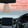 Allextreme Hanging Wood Jute Bag Car Perfume Scent - Rare Rose Fragrance for 30 Days Diffuser Interior Car-Accessories Air Freshener with Essential Oil Aroma (Set of 1, 40g)
