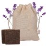 Allextreme Hanging Wood Jute Bag Car Perfume Scent - Lyrical Lavender Fragrance for 30 Days Diffuser Interior Car-Accessories Air Freshener with Essential Oil Aroma (Set of 1, 40g)