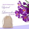 Allextreme Hanging Wood Jute Bag Car Perfume Scent - Lyrical Lavender Fragrance for 30 Days Diffuser Interior Car-Accessories Air Freshener with Essential Oil Aroma (Set of 1, 40g)