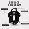 Allextreme Bike Side Stand Extender Motorcycle Kickstand Pad Enlarger Base Compact Strong & Durable Support Plate Compatible with Himalayan (Pack of 1, Black)