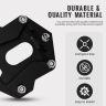 Allextreme Bike Side Stand Extender Motorcycle Kickstand Pad Enlarger Base Compact Strong & Durable Support Plate Compatible with Himalayan (Pack of 1, Black)