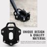 Allextreme Bike Side Stand Extender Motorcycle Kickstand Pad Enlarger Base Compact Strong & Durable Support Plate Compatible with Himalayan (Pack of 1, Black)
