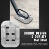 Allextreme Bike Side Stand Extender Motorcycle Kickstand Pad Enlarger Base Compact Strong & Durable Support Plate Compatible with Interceptor (Pack of 1, Silver)