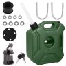 Allextreme 5L Jerry Can 1.3 Gallon Temperature Resistant UTV Gas Cans with Spout System and Lock Antistatic Portable Fuel Container for Bike ATV Car (Green, Pack of 1)