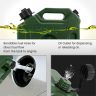 Allextreme 5L Jerry Can 1.3 Gallon Temperature Resistant UTV Gas Cans with Spout System and Lock Antistatic Portable Fuel Container for Bike ATV Car (Green, Pack of 1)