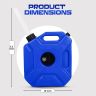 Allextreme 5L Jerry Can 1.3 Gallon Temperature Resistant UTV Gas Cans with Spout System and Lock Antistatic Portable Fuel Container for Bike ATV Car (Blue, Pack of 1)