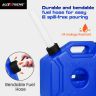 Allextreme 5L Jerry Can 1.3 Gallon Temperature Resistant UTV Gas Cans with Spout System and Lock Antistatic Portable Fuel Container for Bike ATV Car (Blue, Pack of 1)