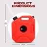 Allextreme 5L Jerry Can 1.3 Gallon Temperature Resistant UTV Gas Cans with Spout System and Lock Antistatic Portable Fuel Container for Bike ATV Car (Red, Pack of 1)