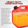 Allextreme 5L Jerry Can 1.3 Gallon Temperature Resistant UTV Gas Cans with Spout System and Lock Antistatic Portable Fuel Container for Bike ATV Car (Red, Pack of 1)
