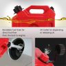 Allextreme 5L Jerry Can 1.3 Gallon Temperature Resistant UTV Gas Cans with Spout System and Lock Antistatic Portable Fuel Container for Bike ATV Car (Red, Pack of 1)