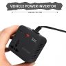 AllExtreme 150W Car Power Inverter 12-24 DC to 110V AC Laptop Charger with Cigarette Lighter Universal Outlet Smart LED Digital Display Type C Socket 5V 2.4A USB1 & QC3.0 + 5V 2.4A USB2 (Black, 1Pc)