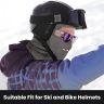 Allextreme Arm Sleeves and Balaclava Combo Hand UV Protection Cover & Riding Full Face Mask Set for Men Women Cycling Biking Outdoor Use (1 Pair Arm Sleeves & Balaclava-Grey)
