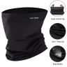 Allextreme Arm Sleeves and Neck Gaiter Combo Hand UV Protection Cover & Bandana Face Mask Set for Men Women Cycling Biking Outdoor Use (1 Pair Arm Sleeves & Neck Gaiter-Black)