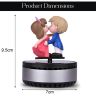 AllExtreme Solar Powered Car Perfume Diffuser Lovely Couple Design Auto Rotation Air Freshener Aromatherapy Fragrance Dispenser with Perfumed Liquid for Dashboard (Gardenia Fragrance, Pack of 1)