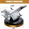 AllExtreme Solar Powered Car Perfume Diffuser Aeroplane Glider Design Auto Rotation Air Freshener Aromatherapy with Perfumed Liquid for Dashboard (Silver, Cologne Fragrance, Pack of 1)