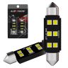 AllExtreme EXT101B 6 LED Universal Interior Parking Light Super Bright Pilot License Plate Dome Indicator Lamp Bulb Festoon Lights for Car Motorcycle and Bike (3W, Warm White, 2pcs)