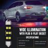 AllExtreme EXT101B 6 LED Universal Interior Parking Light Super Bright Pilot License Plate Dome Indicator Lamp Bulb Festoon Lights for Car Motorcycle and Bike (3W, Warm White, 2pcs)