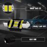 AllExtreme EXT101A 6 LED Universal Interior Parking Light Super Bright Pilot License Plate Dome Indicator Lamp Bulb Festoon Lights for Car Motorcycle and Bike (3W,White, 2pcs)