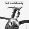 Allextreme Anti-Theft Cable Lock with 4 Digit Resettable Combination Multi-Purpose Heavy Duty Long Coiled Security Protection Locks for Bike Cycle Helmet and Luggage (Pack of 1, Black)